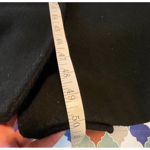 Spencer Douglas Black Double Breasted Wool Coat Decorative Gold Buttons Sz L - Picture 8 of 8